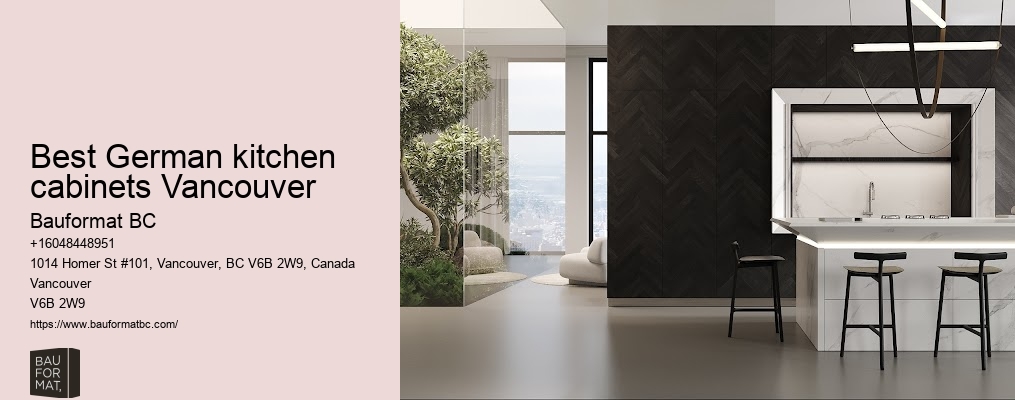 Elegant German kitchen cabinets with frosted glass doors Vancouver