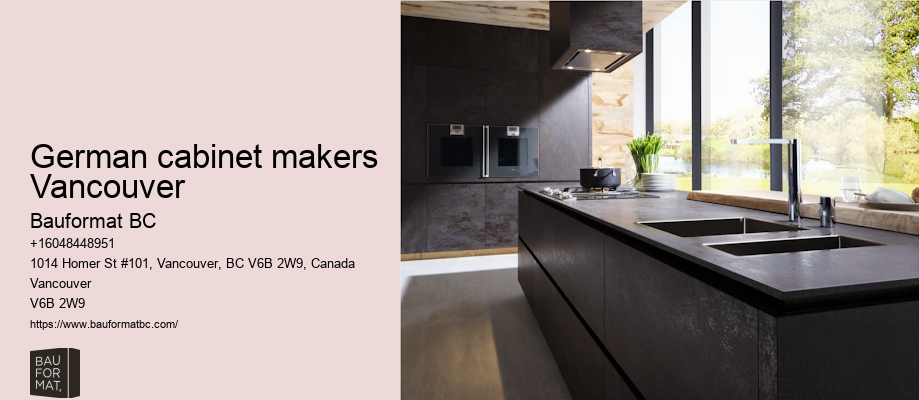 Stylish German kitchen cabinets with sleek glass fronts Vancouver