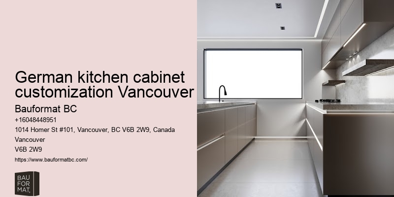 German kitchen cabinets with LED lighting Vancouver
