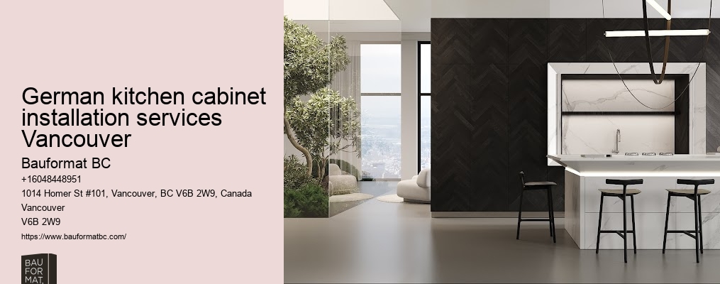 German kitchen cabinets with innovative shelving Vancouver