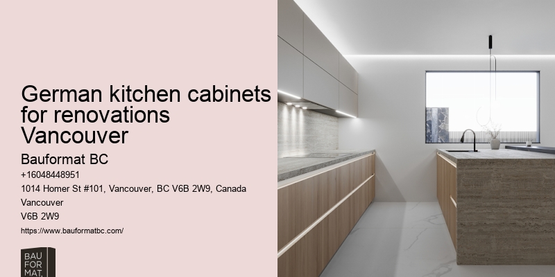 German kitchen cabinets with industrial design Vancouver