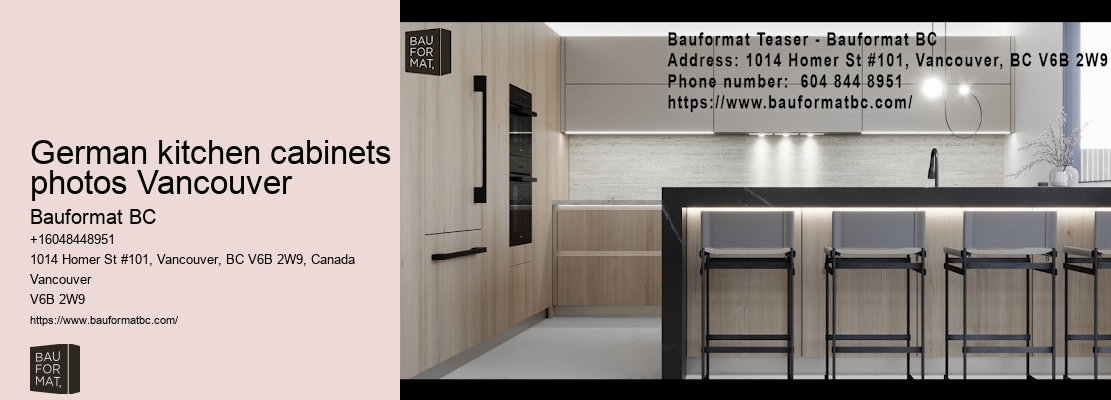 German kitchen cabinets with innovative shelving Vancouver