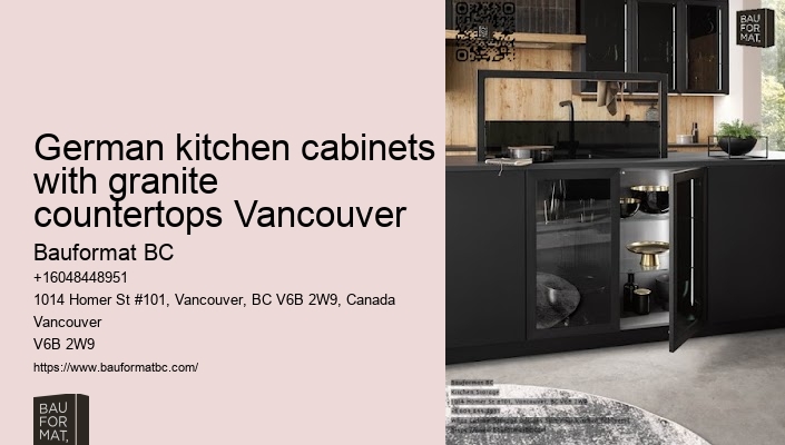 German kitchen cabinets with integrated handles Vancouver