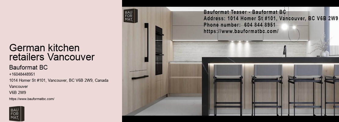 German kitchen cabinets with handle options Vancouver
