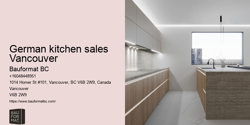 Minimalist German kitchen cabinets with handleless design Vancouver
