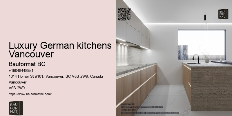 German kitchen cabinets with metal accents Vancouver
