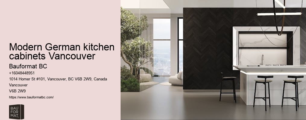 Minimalist German kitchen cabinets Vancouver